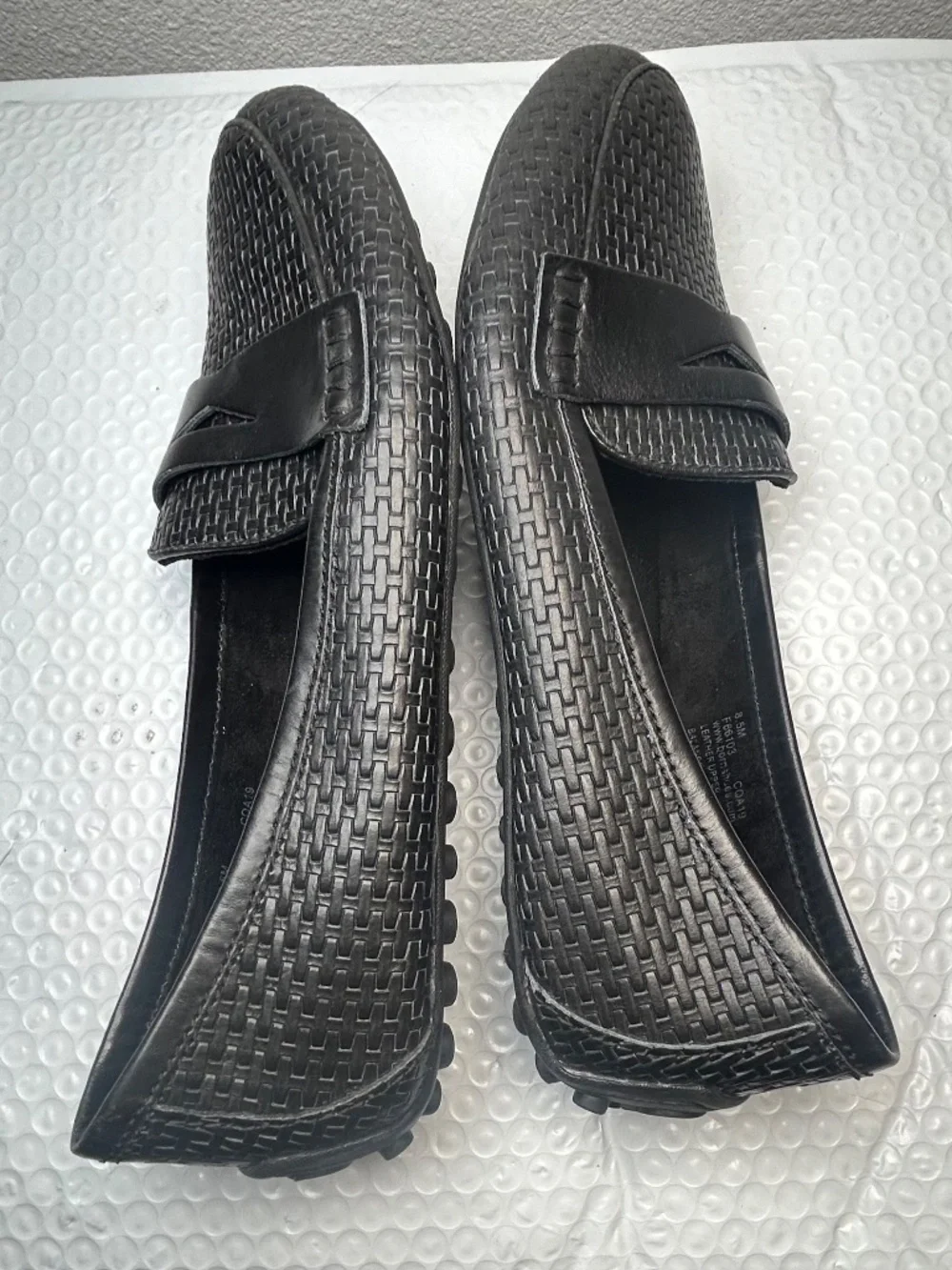 Born Malena Woven Penny Loafers Women's Size 8.5M Black
